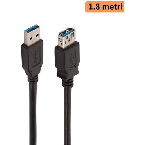 Cabo Extensor Ewent USB 3.0 - Preto - 1.8m