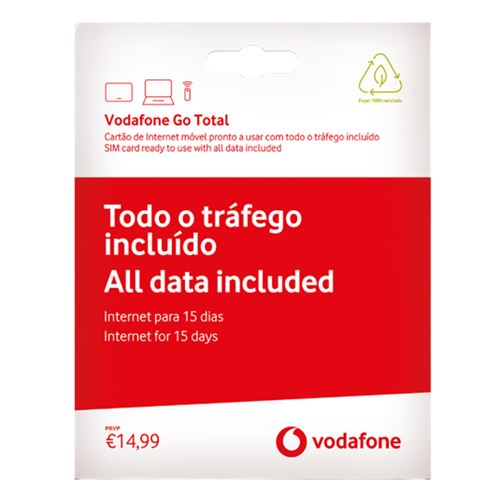 Cartão SIM Vodafone Go Total