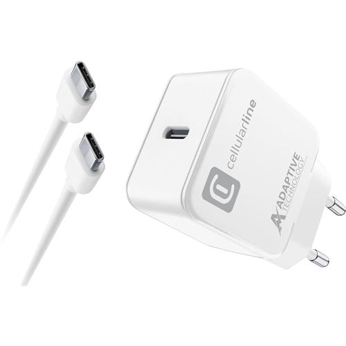 Carregador Cellularline Kit Casa Samsung USB-C 15W Branco