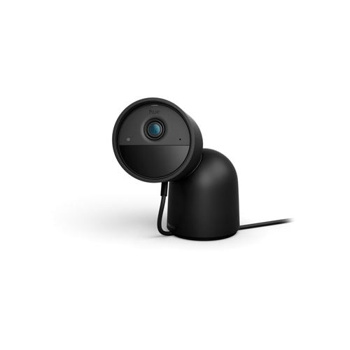 Câmara de Vigilância com Fio + Suporte para mesa Philips Hue - Preta