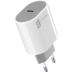 Carregador Cellularline Style Color ACHUSBCSMARTPD20WW USB-C 20W Cinzento