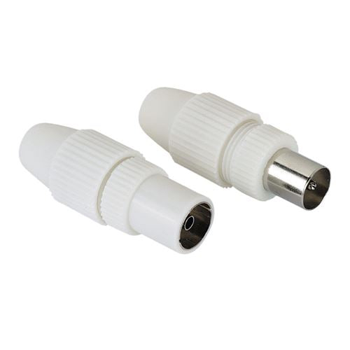 Ficha Cabo Antena Hama Set Coax 1plu/1jack