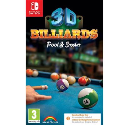 Jogo Switch 3D Billiards - Pool & Snooker (Código de Download)
