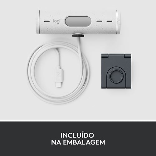 Webcam Logitech Brio 500 - FHD - Branco