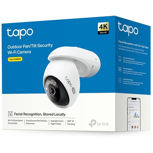 Câmara de Segurança Exterior TP-Link Tapo TC46 4K - Pan/Tilt