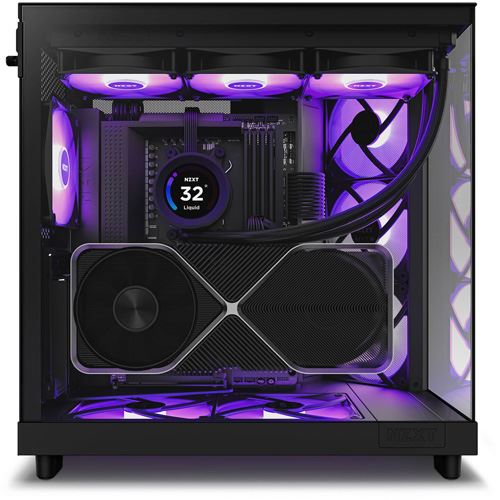 Caixa ATX NZXT H6 Flow - RGB - Preta + Vidro Temperado | Darty
