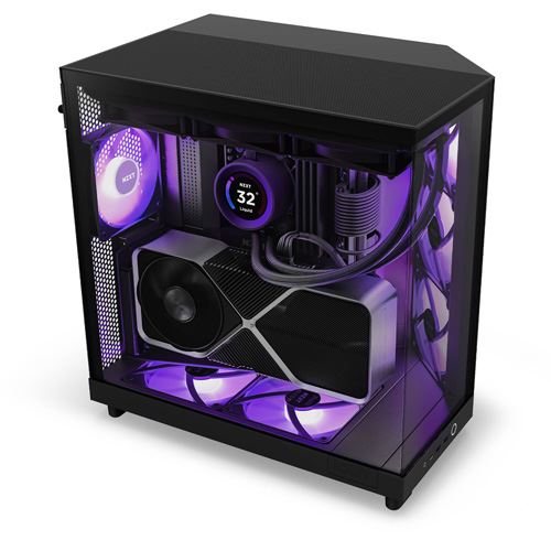 Caixa ATX NZXT H6 Flow - RGB - Preta + Vidro Temperado | Darty