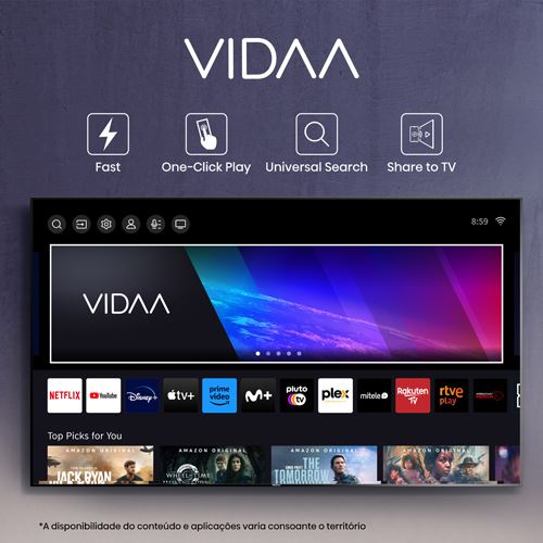 Smart TV Hisense 75" 4K UHD 75A6K - 190cm