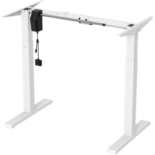 Mesa Ajustável Deltaco 730 - 1230 mm + Tampo de Mesa Deltaco 1500 x 750 x 25 mm - Branco