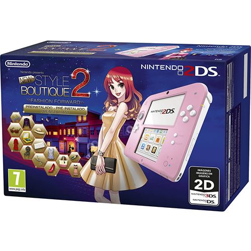 Consola Nintendo 2DS (Rosa) + New Style Boutique 2 (Jogo Pré-instalado)