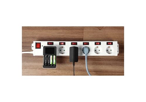 Extensão Elétrica Hama 6 Tomadas 1,4m (137239) Branco