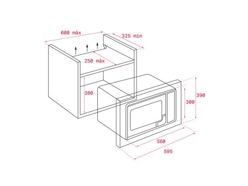 Micro-ondas Encastrável Teka ML 8200 BIS | 20 L | 700 W | Branco