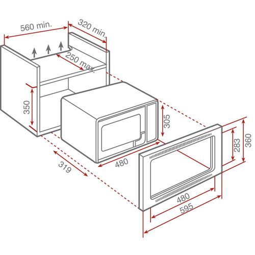 Micro-ondas Encastrável Teka MWL 22 EG (EGL) | 22 L | 850 W | Aço inoxidável