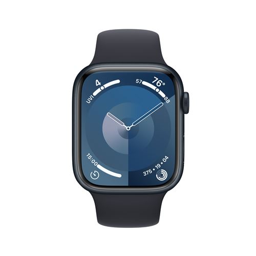 Apple Watch Series 9 GPS 45mm - Alumínio Meia-noite | Bracelete Desportiva Meia-noite - S/M