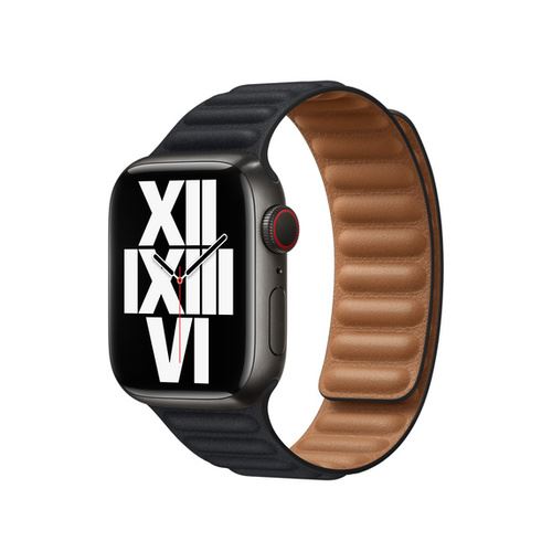 Bracelete de Elos em Pele Apple Watch 41mm S/M- Meia Noite