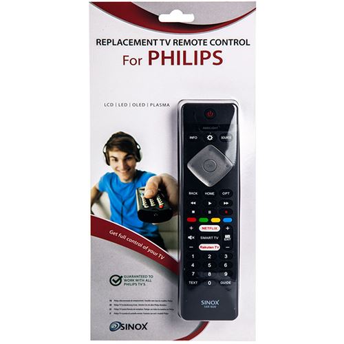 Comando Remoto Sinox SXR1020 para Televisões Philips
