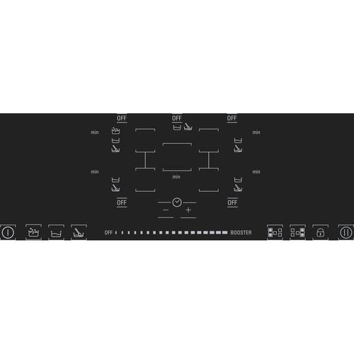 Placa de Indução Hotpoint KIF 952 BXLD B | Elétrica | 86 cm | 5 Zonas | Preto