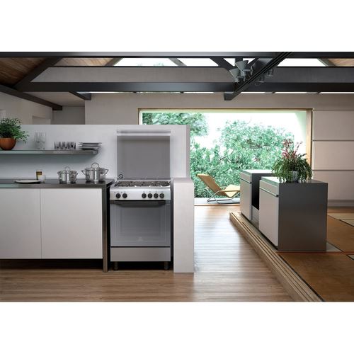 Fogão Indesit I6TMH2AF(X)/I | 85x60x60 cm | 58 L | 4 Zonas | A | Aço inoxidável
