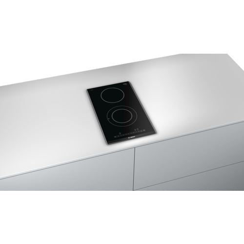 Placa de Vitrocerâmica Bosch Serie 6 PKF375FP1E | Elétrica | 30.6 cm | 2 Zonas | Preto