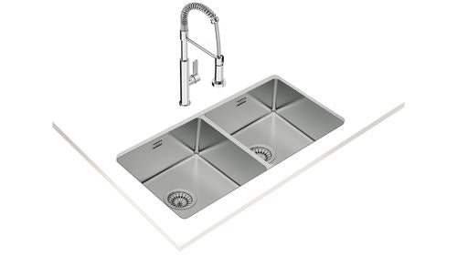 Lava-Loiça Teka Be Linea RS15 2C 860 | 2 Cubas | Aço inoxidável
