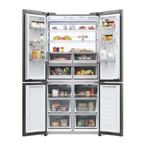 Frigorífico Americano Haier HCW9919FSGB | 190x90,5x69,7 cm | 386 L | F | Preto