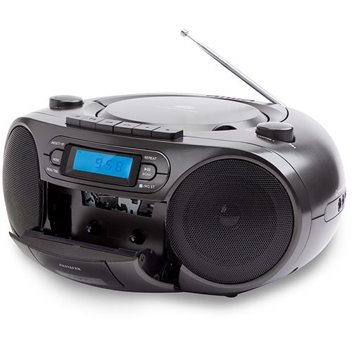 Rádio Portátil Aiwa CD/K7 Bluetooth BBTC-550BK - Preto