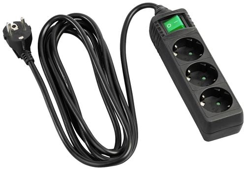 Extensão Elétrica Hama 3 Tomadas 3m (223005) Preto