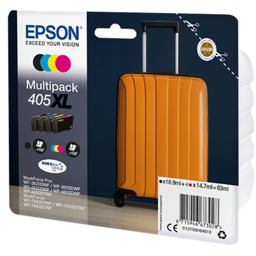Multipack de Tinteiros Epson 405XL - Preto | Ciano | Amarelo | Magenta