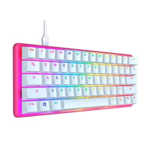 Teclado Gaming HyperX Alloy Origins 60 RGB - Layout US - Branco