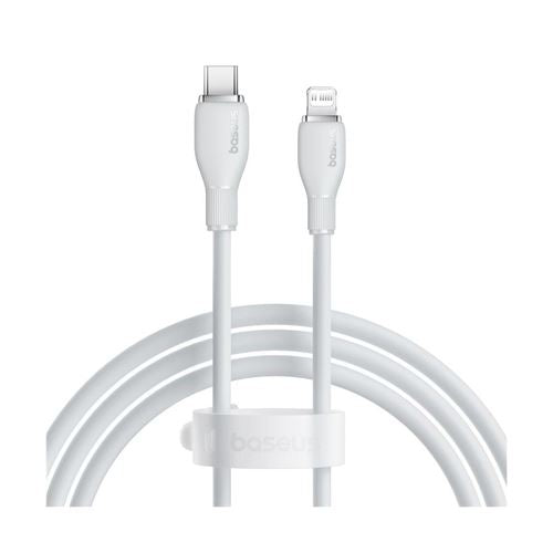 Cabo USB - C para Lightning Baseus Pudding Series 1.2m - Branco