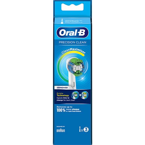 Recargas para Escovas de Dentes Elétrica Oral-B Precision Clean com Clean Maximiser - 3 Uni.