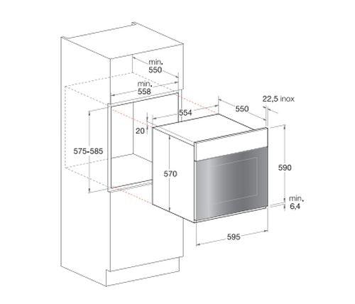 Forno Elétrico Hotpoint FK 1041L P 0 X/HA | Pirolítico | 62 L | 59.5 cm | A | Aço inoxidável