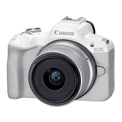 Máquina Fotográfica Mirrorless Canon EOS R50 - Prateado + RF-S 18-45 IS STM