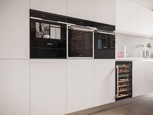 Cave de Vinho Encastrável Hoover HWCB 60 | 81,3x59,5x57 cm | 46 Garrafas | G | Preto