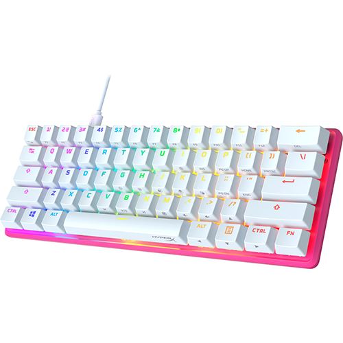 Teclado Gaming HyperX Alloy Origins 60 RGB - Layout US - Branco