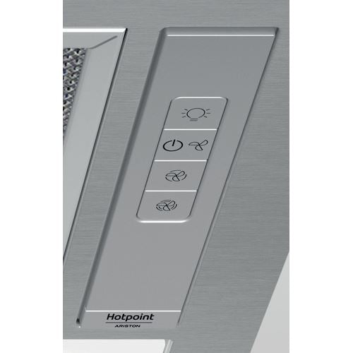 Exaustor Integrado Hotpoint HCT 64F L MS | 53,4x29,9 cm | 224 m³/h | 54 dB | C | Aço inoxidável