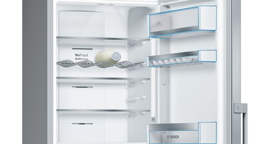Frigorífico Combinado Bosch KGF39PIDP | 203x60x66 cm | 256 L | D | Aço inoxidável