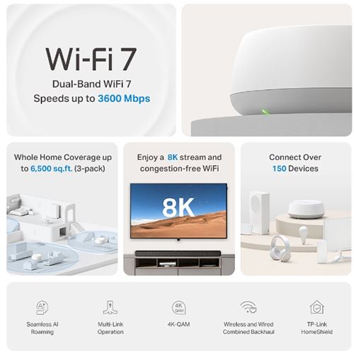 Sistema Mesh TP-Link Deco BE22 BE3600 Dual-Band WiFi 7 (Pack-2