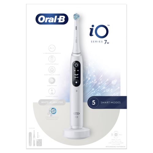Escova de Dentes Elétrica Oral-B iO 7W + Estojo de Viagem - Branco