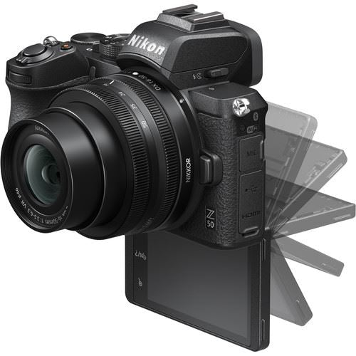 Máquina Fotográfica Mirrorless Nikon Z50 16-50mm + 50-250mm + Cartão de Memória SD 64GB