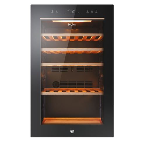 Cave de Vinho Haier HWS49GA | 82x49,7x58,5 cm | 49 Garrafas | F | Preto