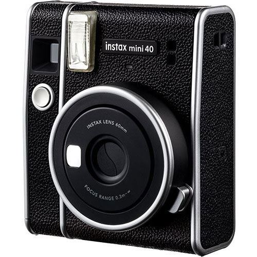Máquina Fotográfica Instantânea Bundle Câmara Fujifilm Instax mini 40 + Carga Instax Mini Contact Sheet + Bolsa - Preto