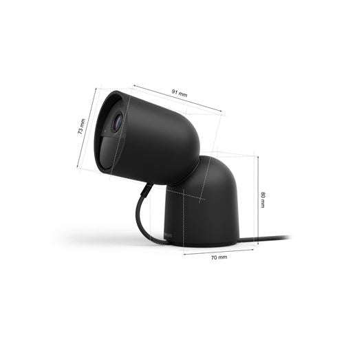 Câmara de Vigilância com Fio + Suporte para mesa Philips Hue - Preta