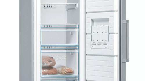 Arca Congeladora Vertical Bosch GSN36VIFP | 186x60x66 cm | 242 L | F | Aço inoxidável