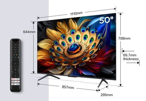 TCL 50C655 QLED GOOGLE TV 430 NITS