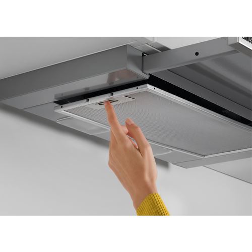 Exaustor Integrado Zanussi ZFP216S | 59,8x28,4 cm | 330 m³/h | 64 dB | C | Aço inoxidável