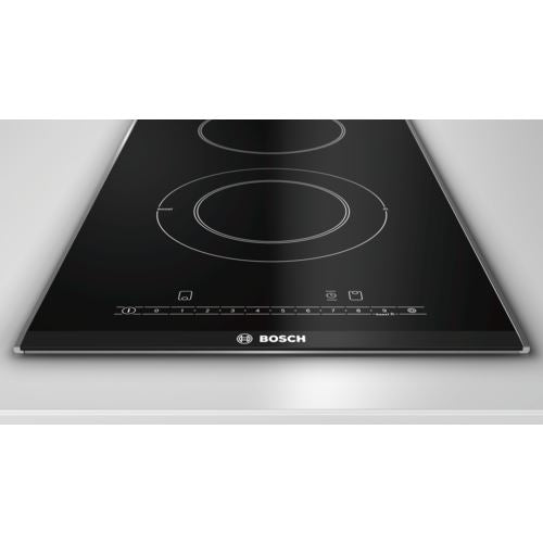 Placa de Vitrocerâmica Bosch Serie 6 PKF375FP1E | Elétrica | 30.6 cm | 2 Zonas | Preto