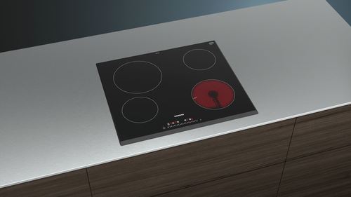 Placa de Vitrocerâmica Siemens iQ100 ET651FEN1E | Elétrica | 59.2 cm | 4 Zonas | Preto