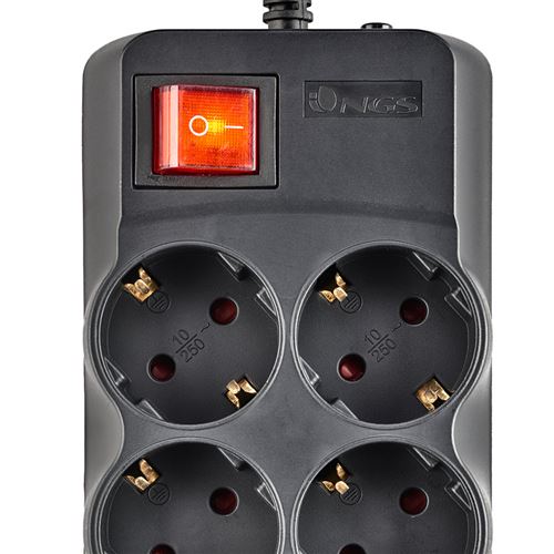 Extensão Elétrica NGS Ploe 800 8 Tomadas com Interruptor