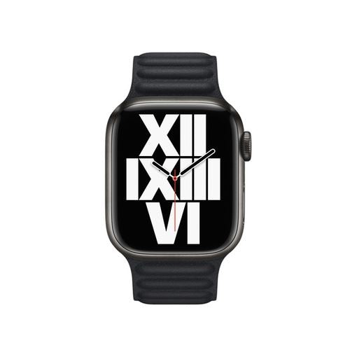 Bracelete de Elos em Pele Apple Watch 41mm S/M- Meia Noite